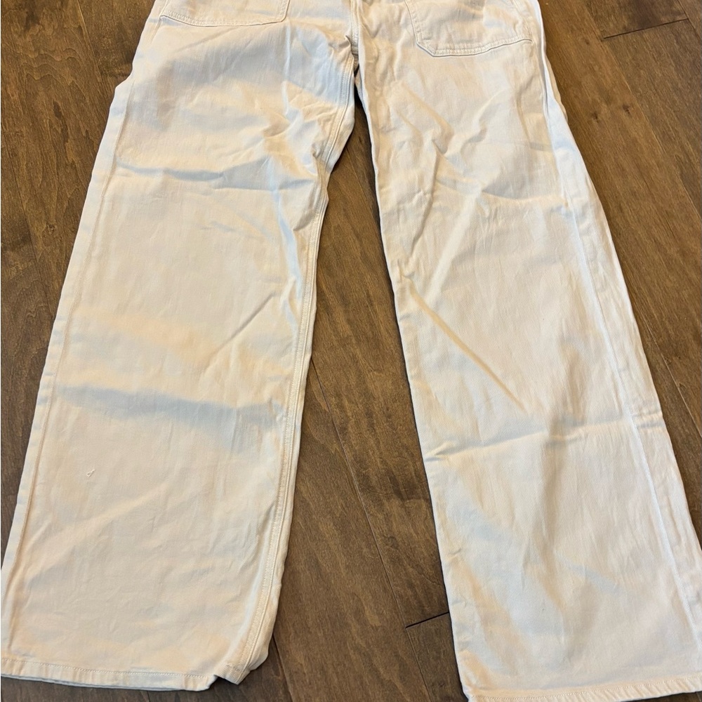 American Eagle Outfitters Light Cream Stretch Pants
